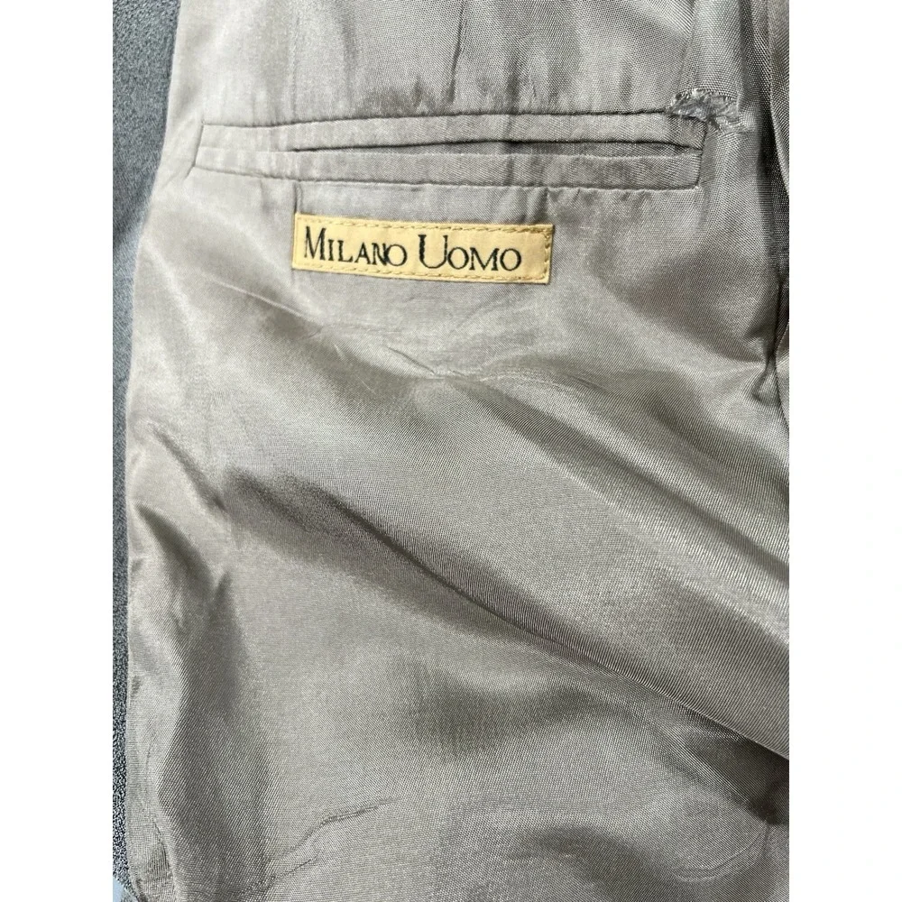 Milano‎ Uomo Stretch Blazer Jacket Size 42S Light Gray